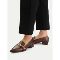 Hispanitas for woman. CHI254262 Turin brown leather shoes (40), 1 to 3 cm, None, Casual