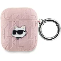Karl Lagerfeld KLA2PGCHPP AirPods 1/2 cover różowy/pink Monogram Choupette Head (KLA2PGCHPP)