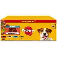 Pedigree Adult Selection of Flavours in Jelly, Koiran märkäruoka, 80 x 100 g