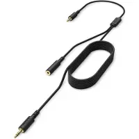 NZXT Chat Cable -audiosovitinkaapeli streamaukseen, musta