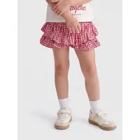 ONLY Kmgfina Cerise Frill Skort Aop Wvn - Red - 110