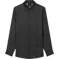 Armani Exchange for man. XM002280AF13235FC304 Technical black shirt (XL), Casual, Viscose, Long sleeve