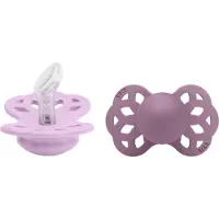 BIBS Infinity 2-pack Anatomiset Silikonitutit Violet Sky Mauve Violet Sky Mauve 0+ Months Silicone Purppura 0+ kuukautta Pojat, Tytöt