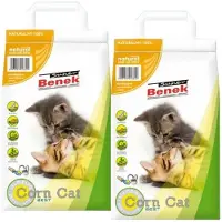 Super Benek Corn -paakkuuntuva kissanhiekka, biohajoava, huuhdeltava, 14 l