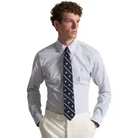 Ralph Lauren for man. 710B22585003 Blue Custom Fit stretch poplin shirt (L), Casual, Cotton, Long sleeve