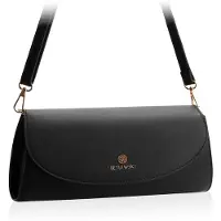 Betlewski BTJ-08 BLACK MILEY -ekonahkainen clutch-laukku