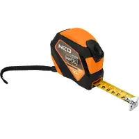 GRUPA TOPEX Varle: stålmåttband 10 m x 25 mm, automatisk lås, stoppknapp, magnet