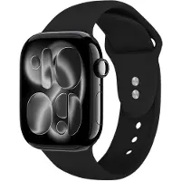 Crong Liquid - Apple Watch -ranneke 38/40/41/42 mm (musta)