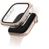 Uniq Apple Watch Series 10 -kotelo karkaistusta lasista, ruusukulta