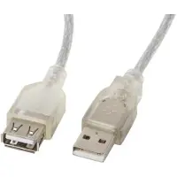 Lanberg AM-AF USB 2.0 jatkokaapeli 5m ferriittiläpinäkyvä