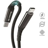 Crong Armor Link - USB-C–USB-C 100 W 5A Punottu kaapeli Pikalataus 120 cm (musta)