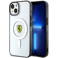 Ferrari iPhone 14 Plus Outline MagSafe -kotelo, läpinäkyvä