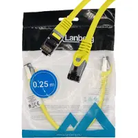 Lanberg PCF8-10CU-0025-Y, 0,25 m, Cat8.1, S/FTP (S-STP), RJ-45, RJ-45, Keltainen