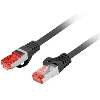 Lanberg PCF6-10CU-0025-BK, 0,25 m, Cat6, F/UTP (FTP), RJ-45, RJ-45, Musta