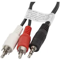 Lanberg Jack 3.5mm - RCA (Cinch) x2 2m cable black (CA-MJRC-10CC-0025-BK)