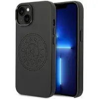 Karl Lagerfeld iPhone 14 Plus Kuori Logo Perforoitu Musta