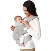 MOMCOZY Newborn To Toddler Air Mesh Soft Structured Carrier Grey - Grey - ONE SIZE