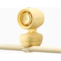 JISULIFE Stroller Fan 4 5000mAh Mini Fan for Stroller with Metal Clip - Yellow