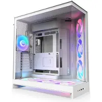 NZXT Keskikokoinen kotelo - - CM-H92FW-P1 - H9 Flow RGB+ - RGB-tuulettimet mukana - Valkoinen - CAM -ohjain