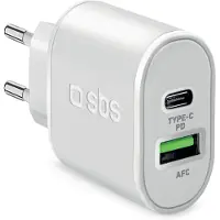 SBS TRAVEL CHARGER USB-C + USB-A 20W (TETRPD20W)