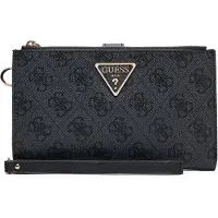 GUESS Kukkaro 'LAUREL II SLG DBL ZIP ORGNZR' harmaa / musta