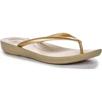 Original Brands Iqushion Ergonomic Flip-Flops - Gold - 36