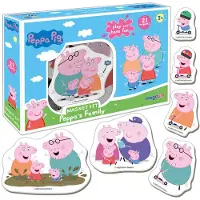 Pipsa Possu Magneettitarrasarja Peppa Pig Family, 21 kpl