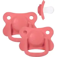 Filibabba Pacifiers 2-pack - Coral +6 months