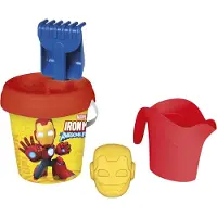 Smoby Iron Man Medium Dekorerad Hink - Red - ONE SIZE