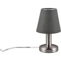 TRIO Mats II pöytävalaisin E14 24cm harmaa