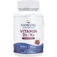 Nordic Naturals Vitamiini D3+K2-purkat, granaattiomena - 60 kpl