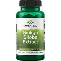 Swanson Health Ginkgo Biloba -uute 60 mg - 120 kapselia