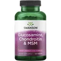 Swanson Health Glukosamiini, kondroitiini &amp; MSM, 750 mg - 120 tablettia