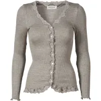 Rosemunde Rwbabette Ls V-Neck Regular Lace Ca - Grey - S