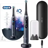 Oral-B Oral -B io 9 - Black Electric Teeth Brush - Bluetooth Connected, 1 Brush, 1 Charger Travel Case, 1 Magnetic Pouch