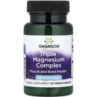 Swanson Health Kolminkertainen magnesiumkompleksi, 400mg - 30 kapselia