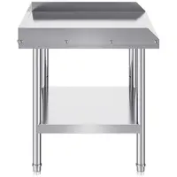 DUOKU Työtaso Keittiö Ruostumatonta Terästä--Valmistuspöytä-610 x 711 x 660 mm-3-Sivuisella Selkänojalla-Säädettävä Korkeus