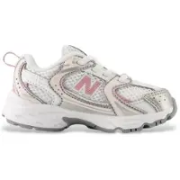 New Balance unisex for kids. IZ530V1 530 Bungee white sneakers (21 W), Flat, Laces, Casual, Mesh, children's fashion