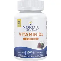 Nordic Naturals Vitamiini D3 -Makeiset, Wild Berry, 25 mcg (1,000 IU), 60 Makeista