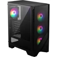 MSI MAG Forge 120A AIRFLOW, Midi Tower, PC, Musta, Läpinäkyvä, ATX, mikro ATX, Mini-ITX, Verkko, Kipsi, Pelaaminen (306-7G23A21-809)