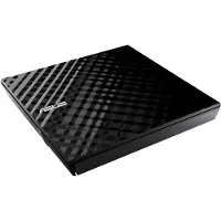 Asus SDRW-08D2S-U LITE, ulkoinen 8x polttava DVD-asema, 2.0 USB-A, musta