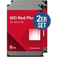 Western Digital Wd red plus 6tb sata 6gb/s 3.5inch 258mb cache internal hdd bulk