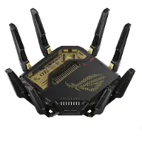 Asus ROG Rapture GT-BE98, Wi-Fi 7 (802.11be), Quad-band (2.4 GHz / 5 GHz-1 / 5 GHz-2 / 6 GHz), Ethernet LAN, Musta, Pöytäreititin (90IG08F0-MO9A3V)