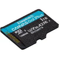 Kingston Canvas Go Plus G4 1 Tt MicroSDXC UHS-I U3 V30 A2 -muistikortti + SD-adapteri