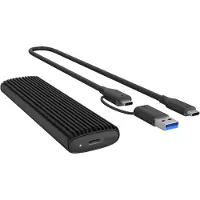 Icy Box IB-1808MCT-CU31 M.2 NVMe & SATA SSD -kotelo, USB-C, USB 3.2 Gen 2, työkaluton, musta