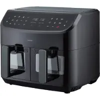 Medion double hot air fryer Life P20 2 chambers 2 baskets 8.7 l 2600 W black MD11760 XXL (50077281)