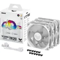 Asus TUF Gaming TR 120 ARGB PWM -tuuletin, 120 mm, valkoinen, 3-pack