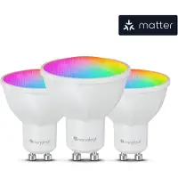 Nanoleaf Essentials Matter Wi-Fi GU10 älylamppu, 3 kpl