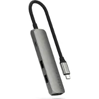 Satechi 4-in-1 USB-C Slim Multiport Adapter 4K - Avaruudenharmaa
