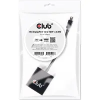 Club 3D CAC-2170 - Aktiivinen Mini DisplayPort 1.2 - HDMI 2.0 -sovitin, Musta